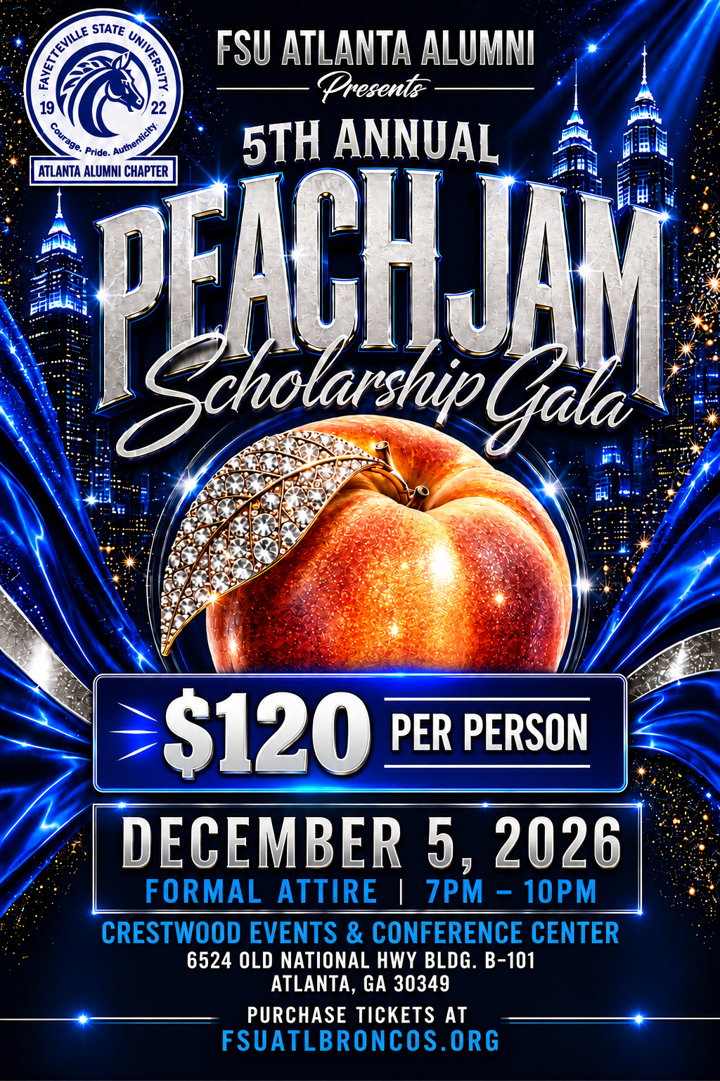 5th Annual Peach Jam Scholarship Gala flyer